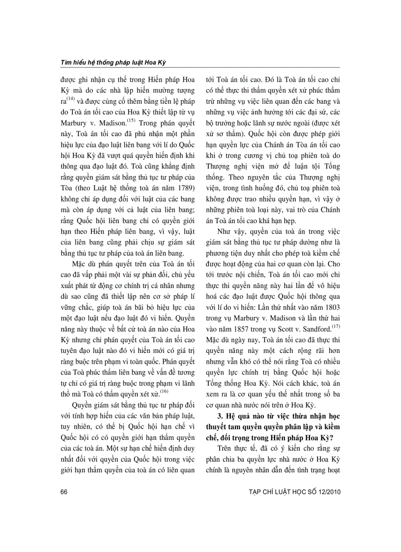 image for page Bàn về học thuyết tam quyền phân lập và kiếm chế đối trọng trong hiến pháp hoa kỳ