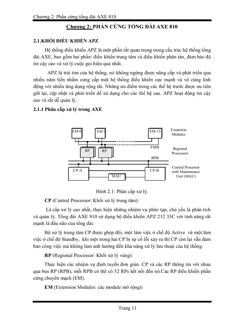 image for page Tìm hiểu phần cứng và vấn đề điều hành bảo dưỡng tổng đài AXE 810