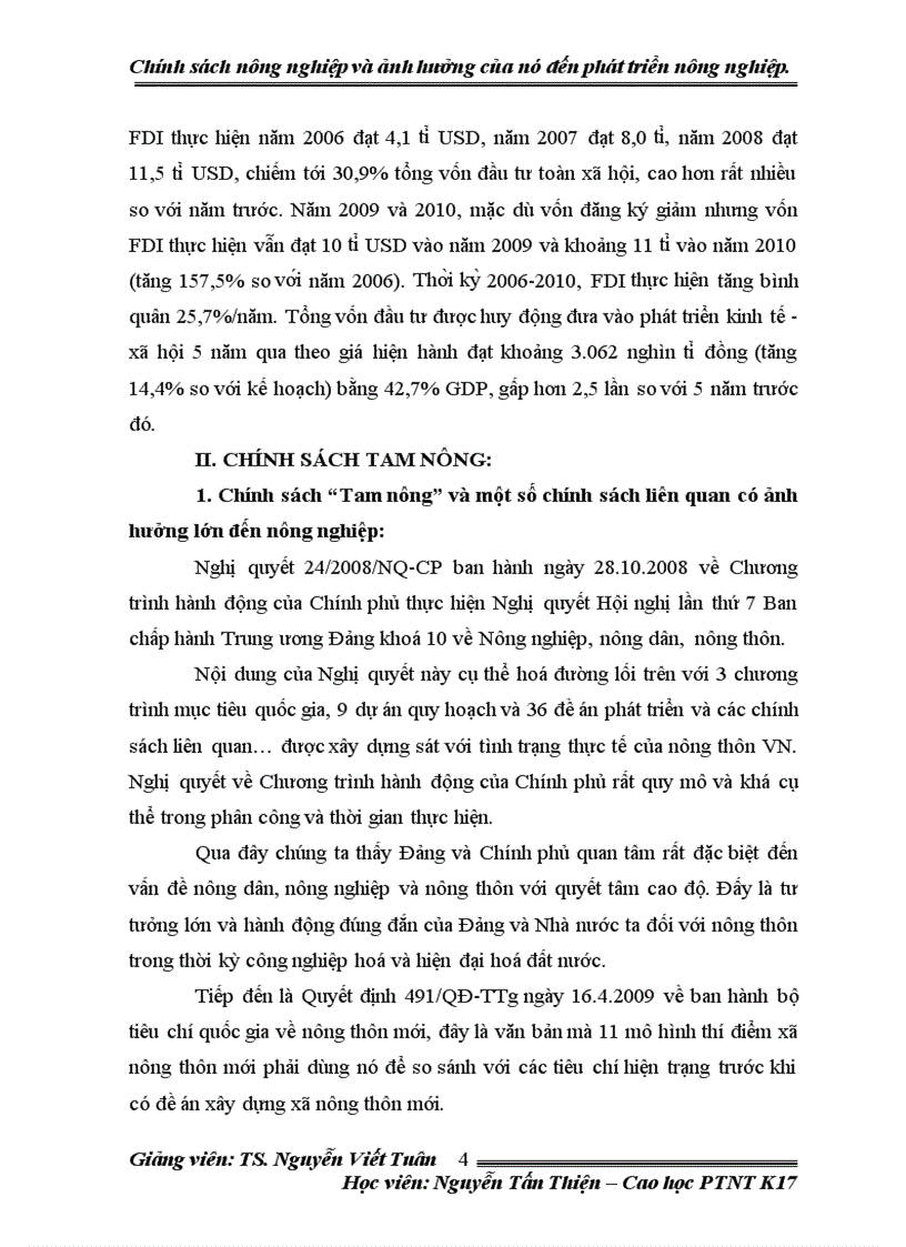 image for page Chính sách nông nghiệp và ảnh hưởng của nó trong phát triển nông thôn