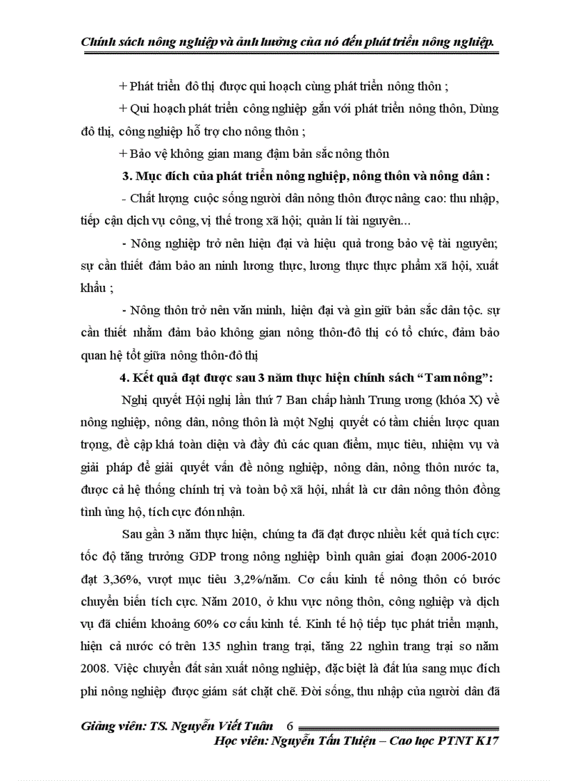 image for page Chính sách nông nghiệp và ảnh hưởng của nó trong phát triển nông thôn