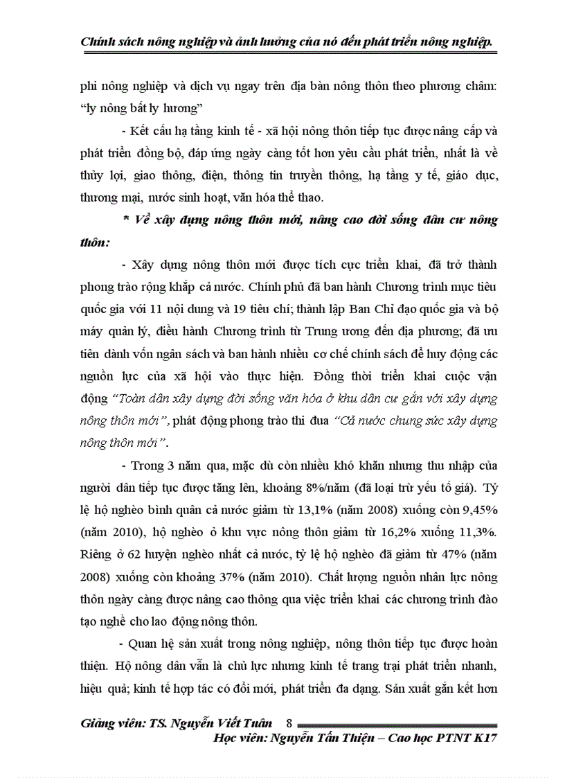 image for page Chính sách nông nghiệp và ảnh hưởng của nó trong phát triển nông thôn