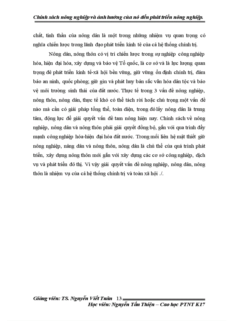 image for page Chính sách nông nghiệp và ảnh hưởng của nó trong phát triển nông thôn