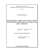 Định hướng chiến lược phát triển ngành kiểm toán độc lập ở Việt Nam đến năm 2015