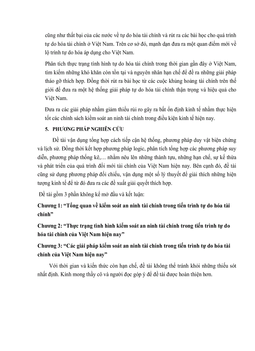image for page Các giải pháp kiểm soát an ninh tài chính trong tiến trình tự do hóa tài chính của Việt Nam