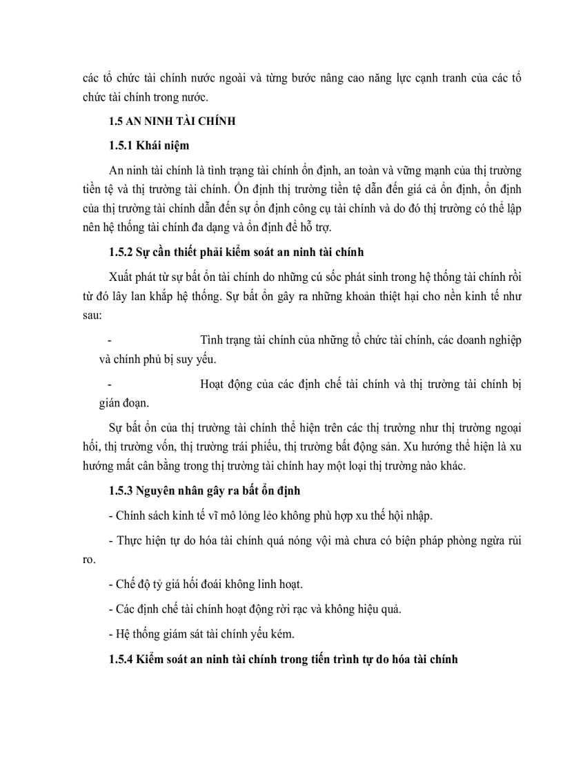 image for page Các giải pháp kiểm soát an ninh tài chính trong tiến trình tự do hóa tài chính của Việt Nam