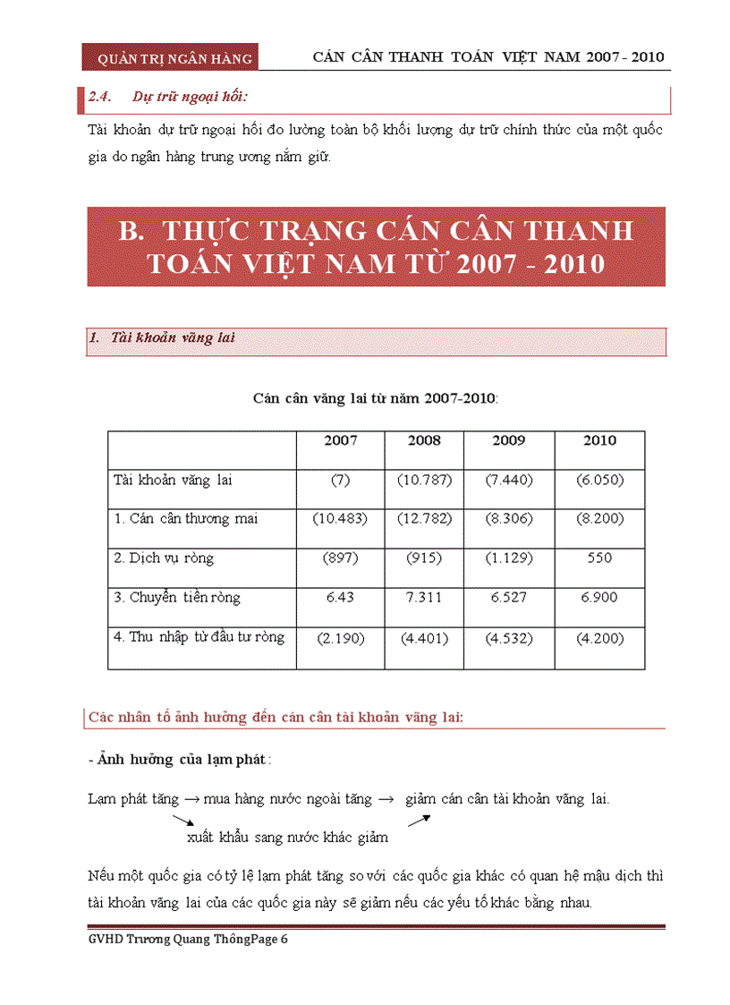 image for page Cán cân thanh toán việt nam 2007 2010