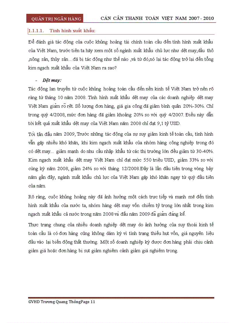 image for page Cán cân thanh toán việt nam 2007 2010