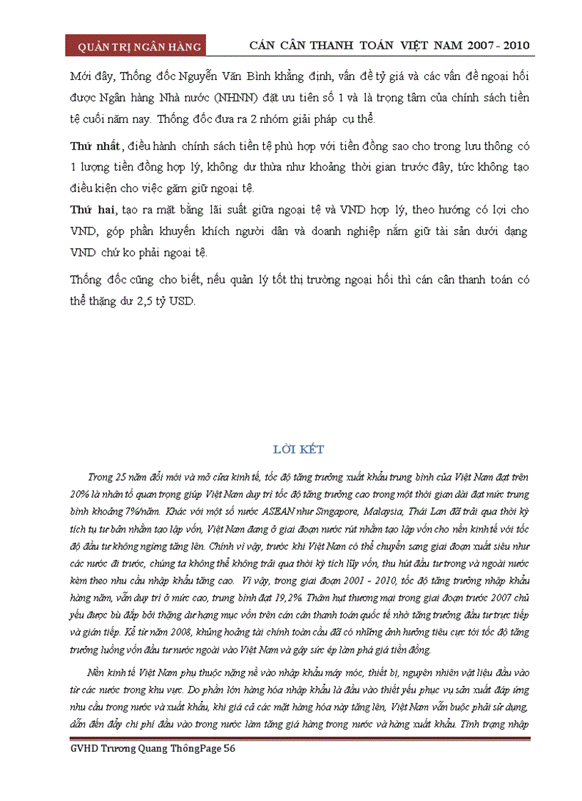 image for page Cán cân thanh toán việt nam 2007 2010