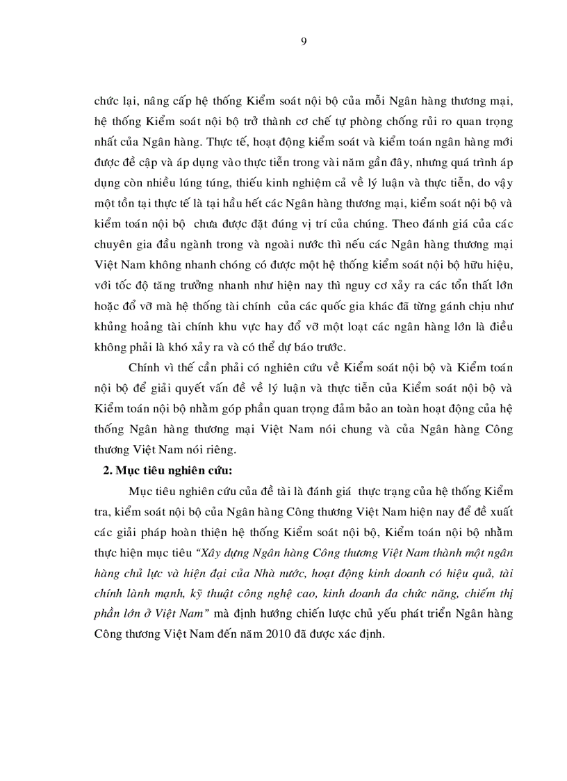 image for page Giải pháp hoàn thiện hệ thống kiểm soát nội bộ kiểm soát nội bộ tại ngân hàng công thương Việt Nam