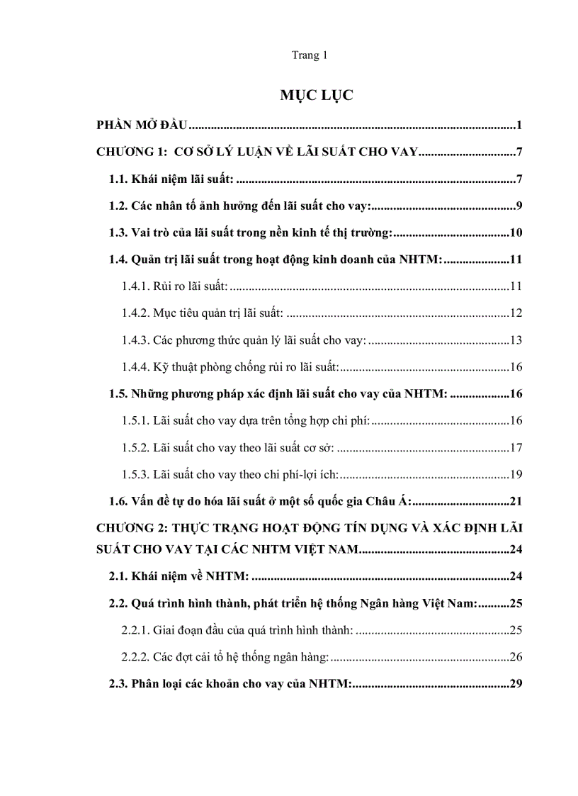 image for page Phương pháp xác định lãi xuất cho vay qua đánh giá tín dụng Doanh nghiệp tại Ngân hàng Thương mại Việt Nam