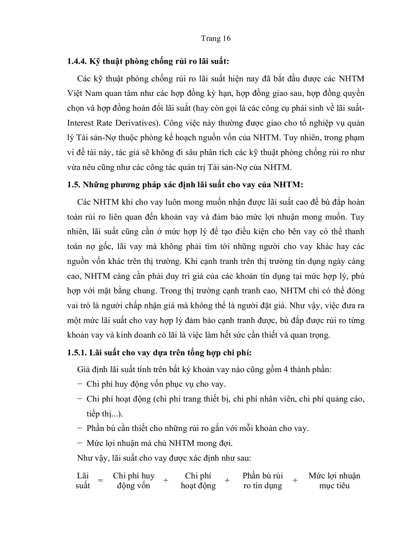 image for page Phương pháp xác định lãi xuất cho vay qua đánh giá tín dụng Doanh nghiệp tại Ngân hàng Thương mại Việt Nam