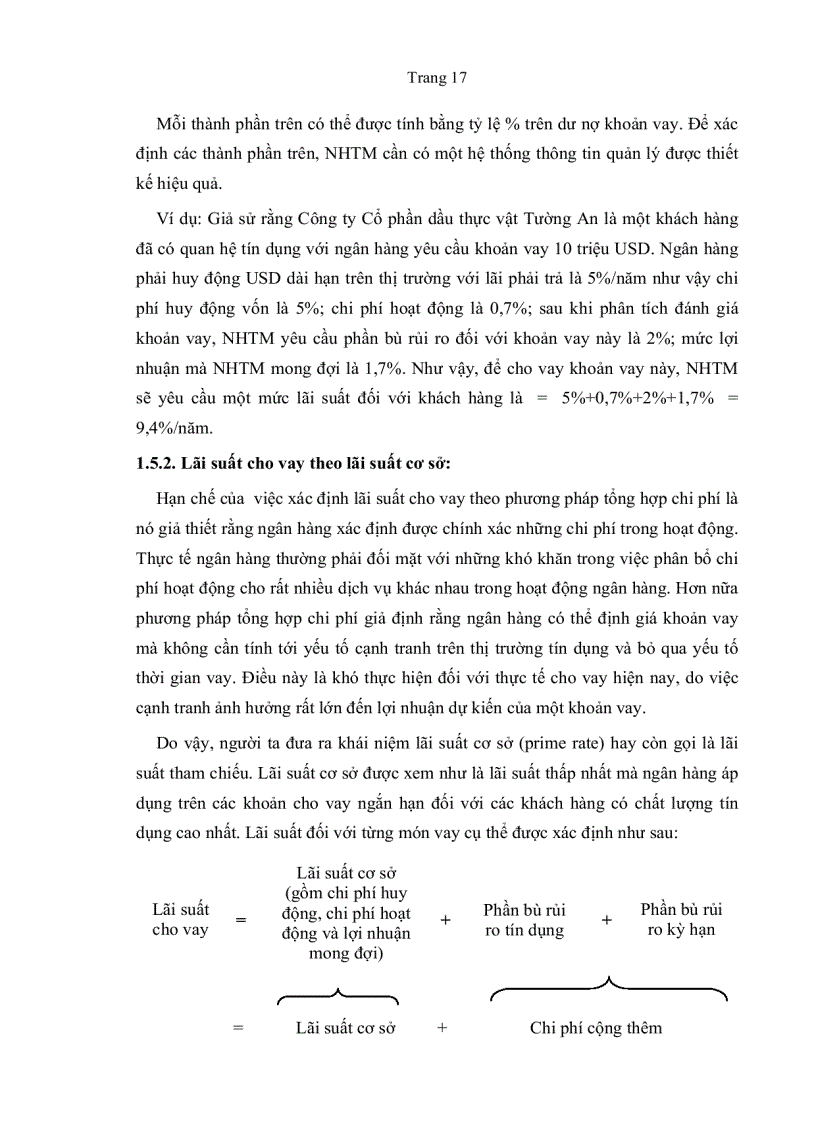 image for page Phương pháp xác định lãi xuất cho vay qua đánh giá tín dụng Doanh nghiệp tại Ngân hàng Thương mại Việt Nam