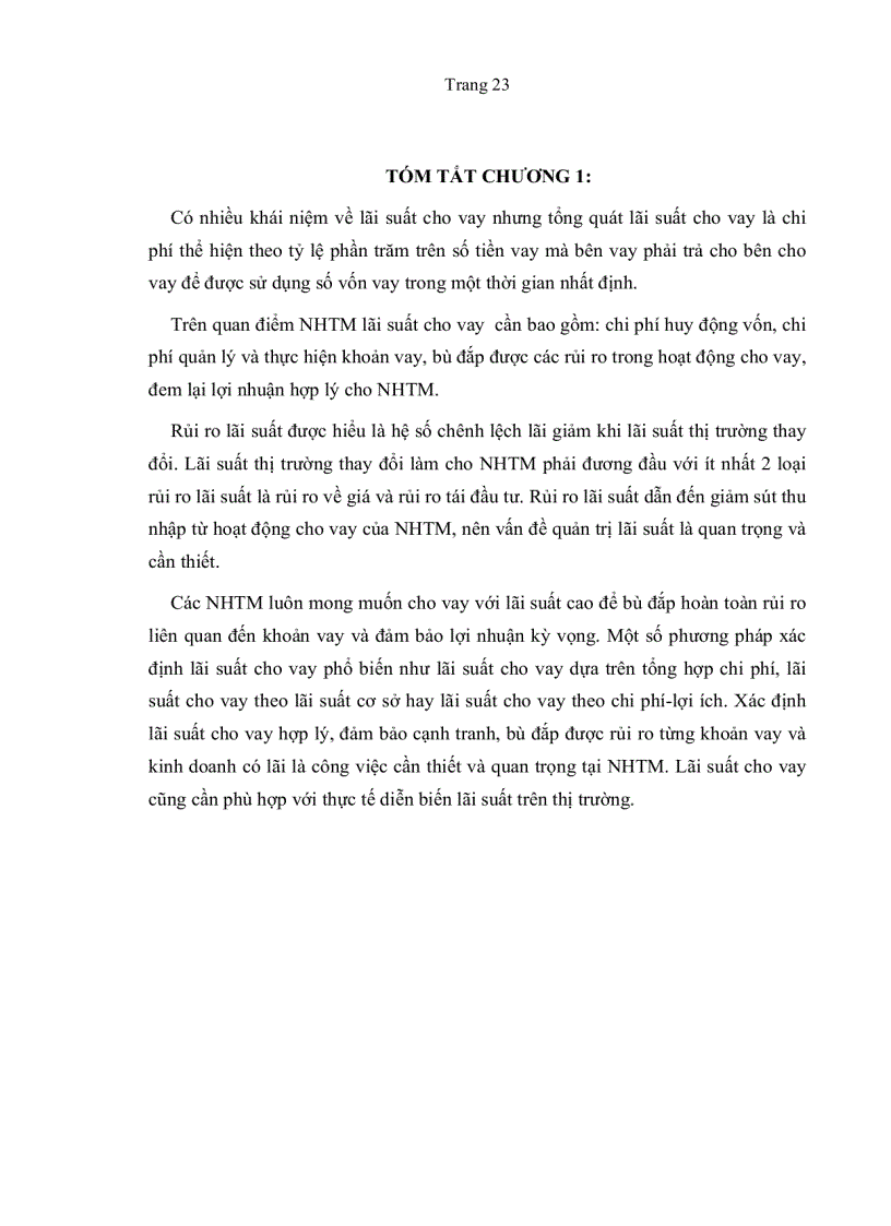 image for page Phương pháp xác định lãi xuất cho vay qua đánh giá tín dụng Doanh nghiệp tại Ngân hàng Thương mại Việt Nam