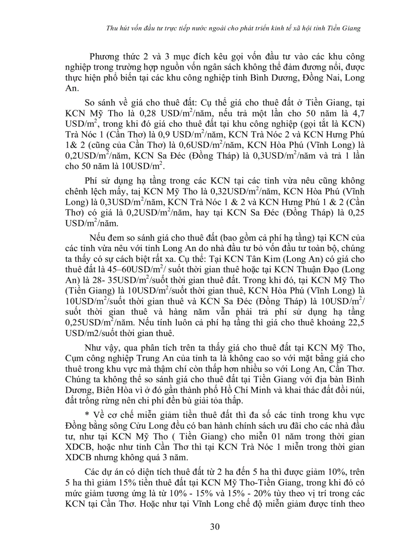 image for page Thu hút vốn đầu tư trực tiếp nước ngoài cho phát triển kinh tế xã hội cho tỉnh Tiền Giang