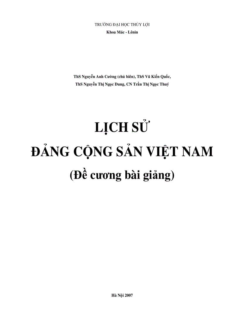 image for page Bài giảng lịch sử đảng cộng sản việt nam