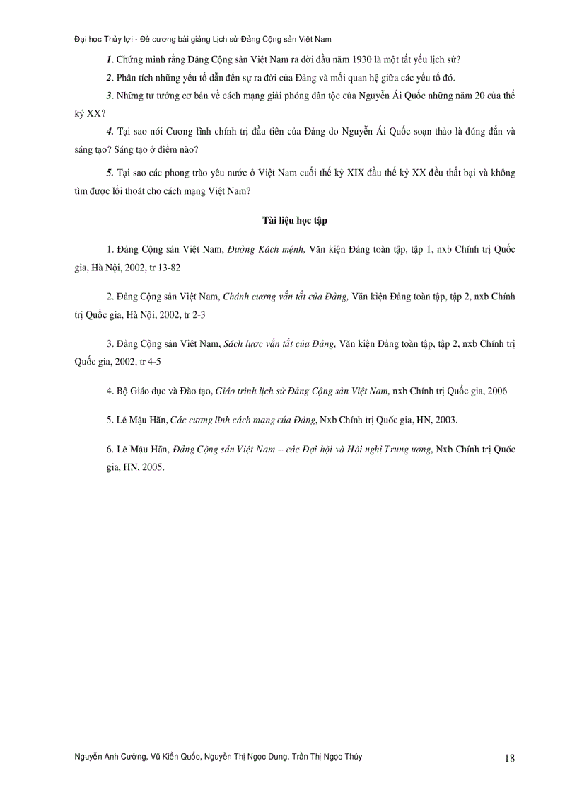 image for page Bài giảng lịch sử đảng cộng sản việt nam