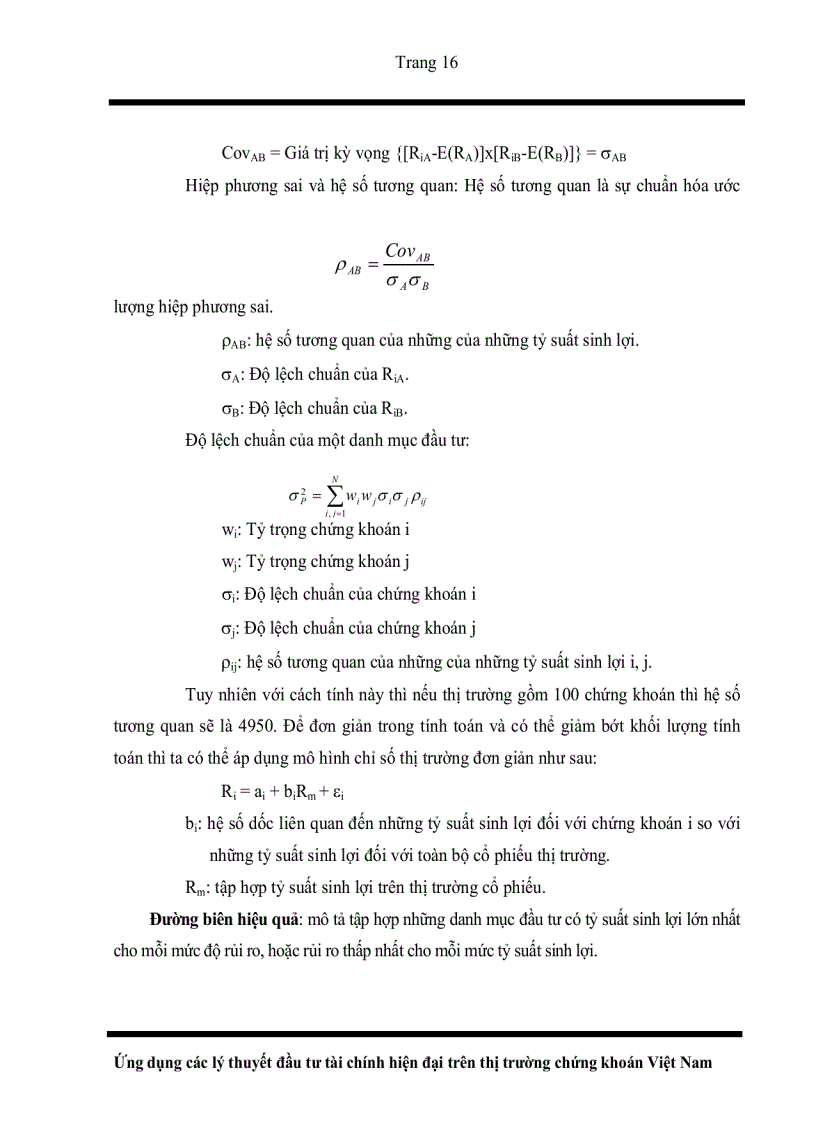 image for page Ưng du ng ca c ly thuyê t đâ u tư ta i chi nh hiê n đa i trên thi trươ ng chư ng khoa n Viê t Nam