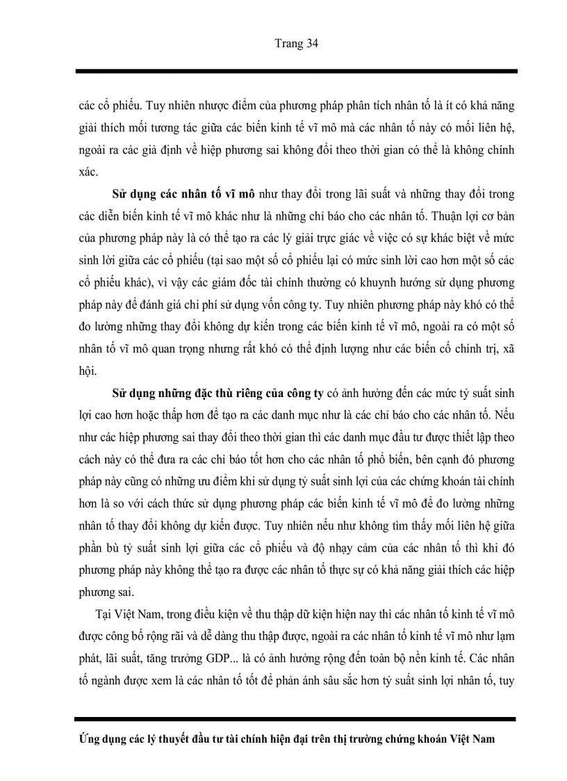 image for page Ưng du ng ca c ly thuyê t đâ u tư ta i chi nh hiê n đa i trên thi trươ ng chư ng khoa n Viê t Nam