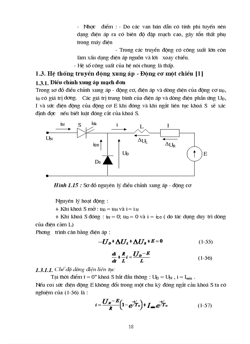 image for page Phân tích một số hệ truyền động điện một chiều ứng dụng trong công nghiệp Đi sâu nghiên cứu xác định vùng điều chỉnh hệ số P I D của các bộ điều khiển