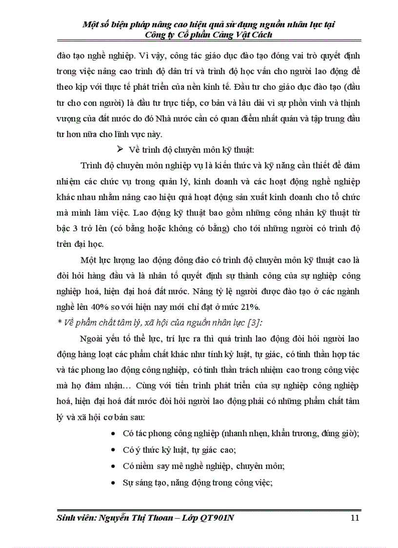 image for page Một số biện pháp nâng cao hiệu quả sử dụng nguồn nhân lực tại Công ty Cổ phần Cảng Vật Cách