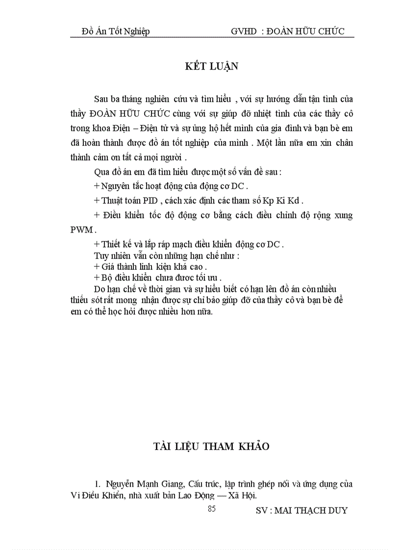 image for page Thiết kế bộ điều khiển luật pid điều khiển động cơ dc