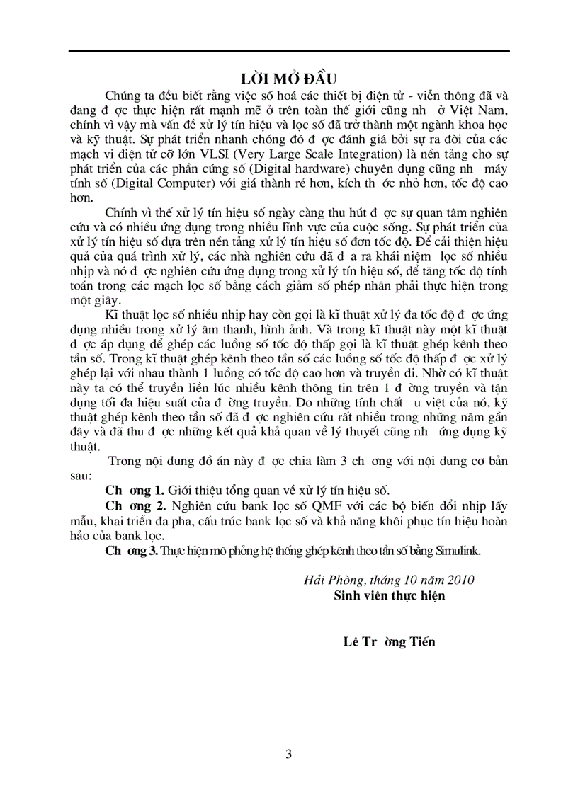 image for page Nghiên cứu bank lọc số QMF và Thực hiện mô phỏng hệ thống ghép kênh theo tần số bằng Simulink