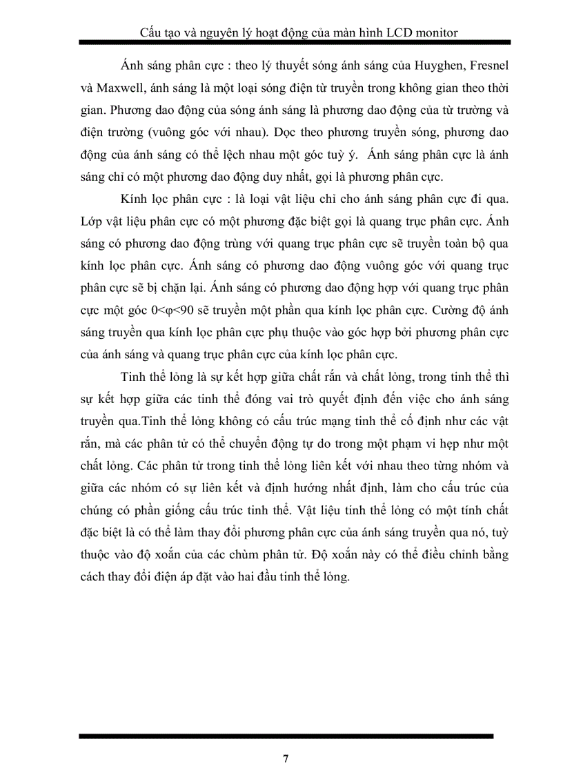 image for page Phân tích cấu tạo và nguyên tắc hoạt động của màn hình LCD Monitor