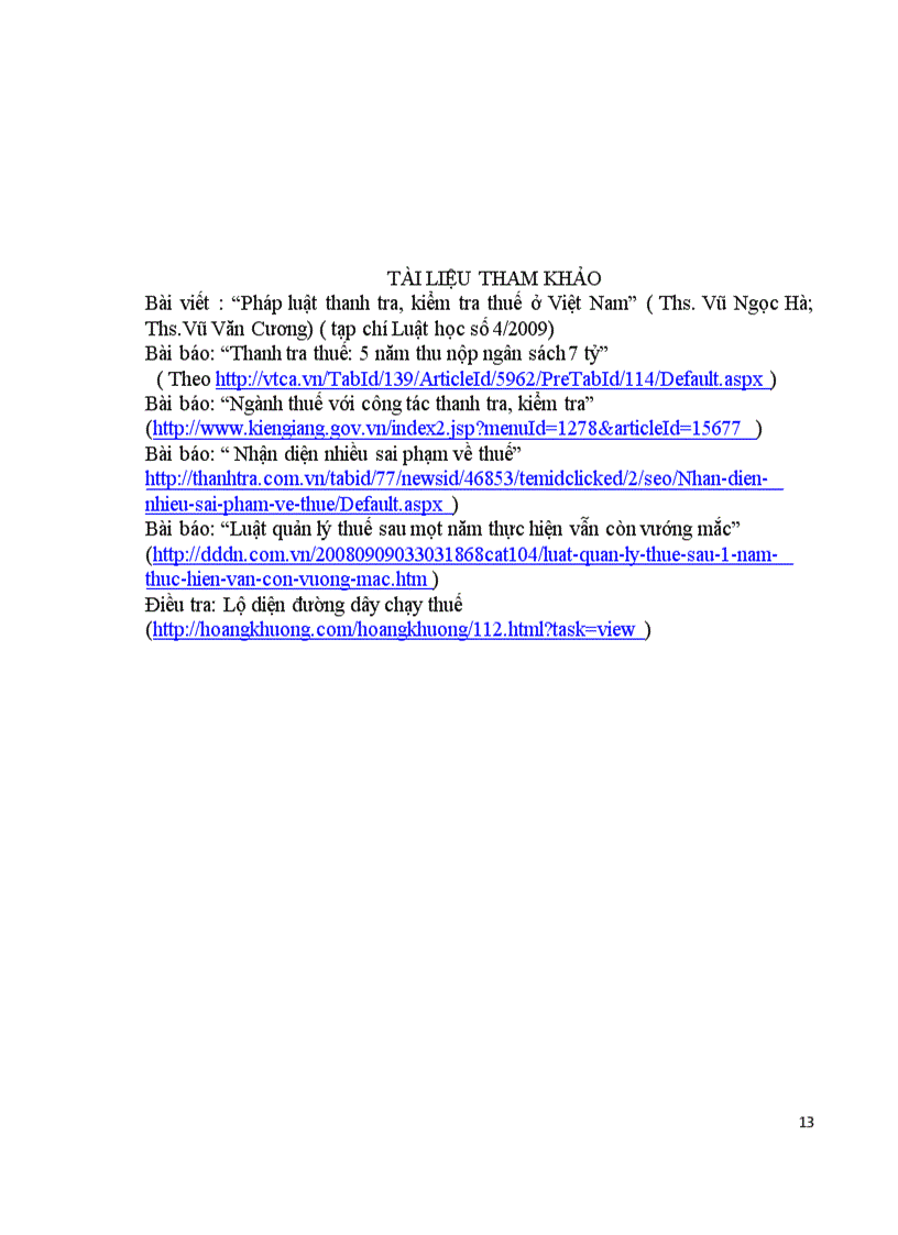 image for page Vấn đề thanh tra kiểm tra và xử lý vi phạm pháp luật thuế thực trạng và những vấn đề cần hoàn thiện ở Việt Nam hiện nay