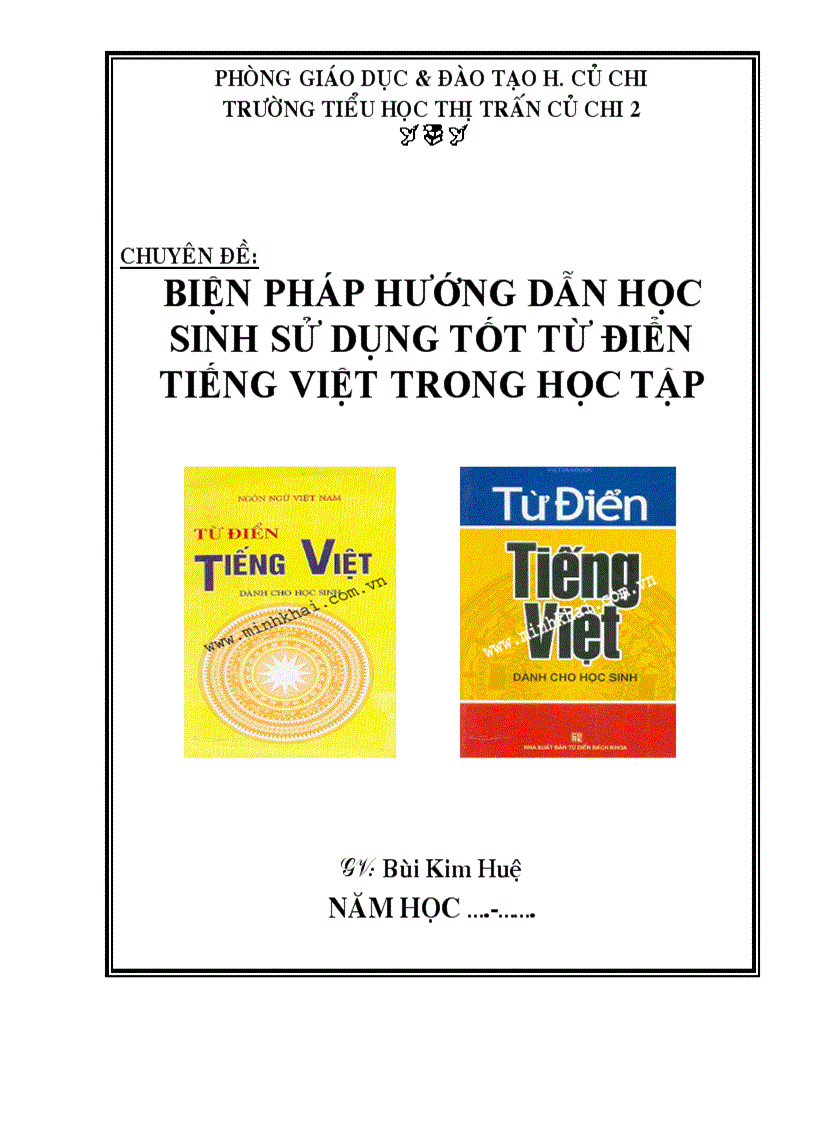 image for page Biện pháp hướng dẫn học sinh sử dụng tốt từ điển tiếng việt trong học tập