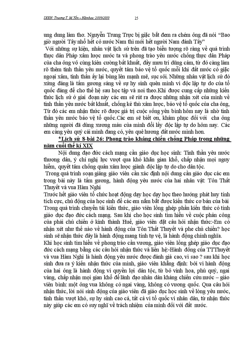 image for page Giáo dục đạo đức cách mạng tinh thần đóng góp xây dựng quê hương đất nước cho học sinh thông qua bài học lịch sử