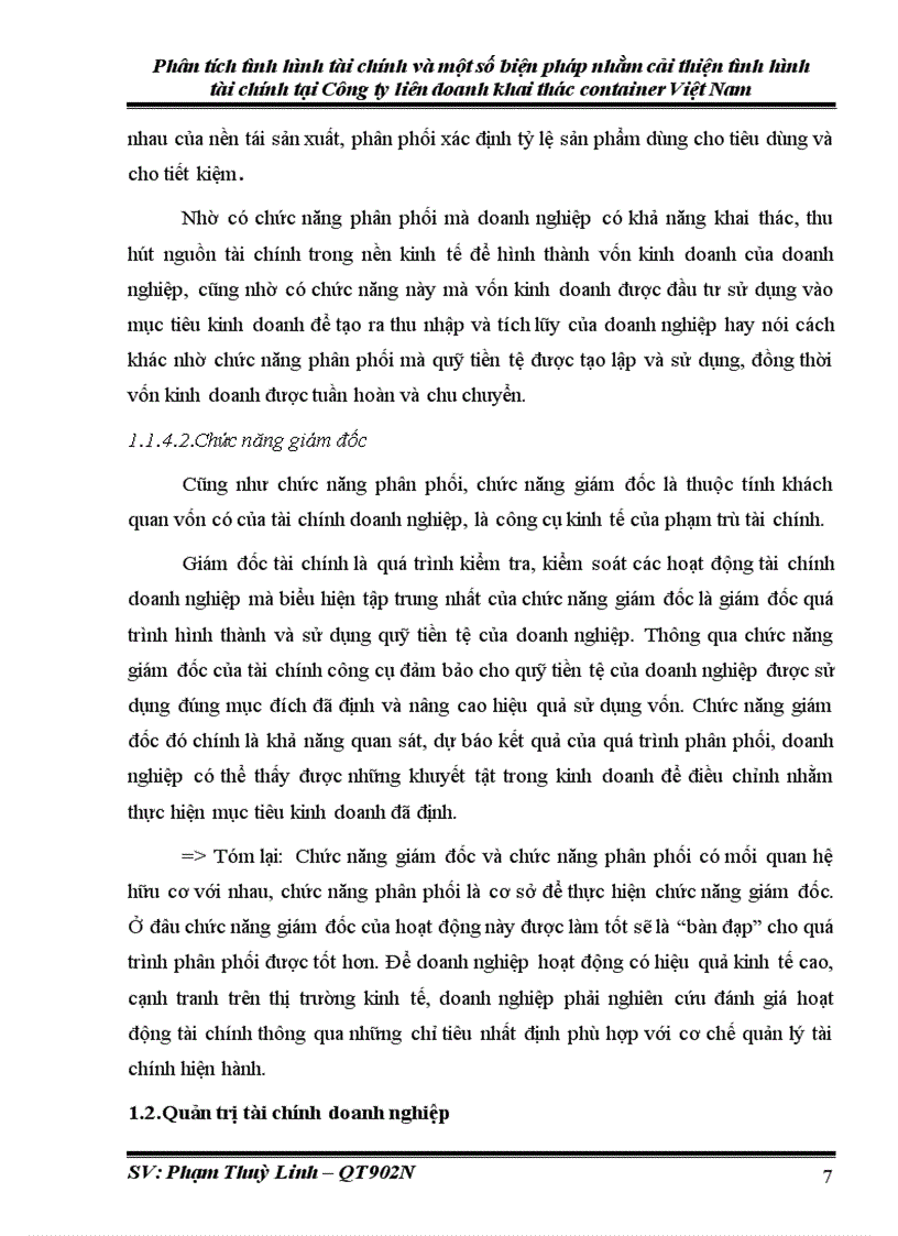image for page Phân tích tình hình tài chính và một số biện pháp nhằm cải thiện tình hình tài chính tại Công ty liên doanh khai thác container Việt Nam