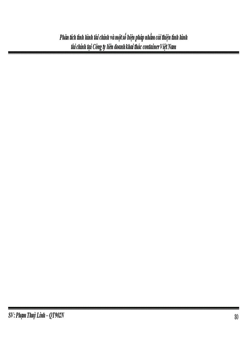 image for page Phân tích tình hình tài chính và một số biện pháp nhằm cải thiện tình hình tài chính tại Công ty liên doanh khai thác container Việt Nam