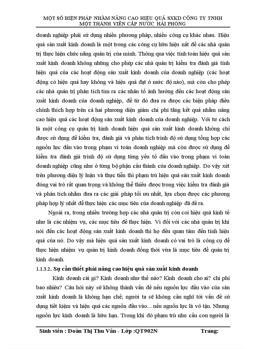 image for page Một số biện pháp nhằm nâng cao hiệu quả sản xuất kinh doanh tại công ty TNHH một thành viên Cấp Nước Hải Phòng