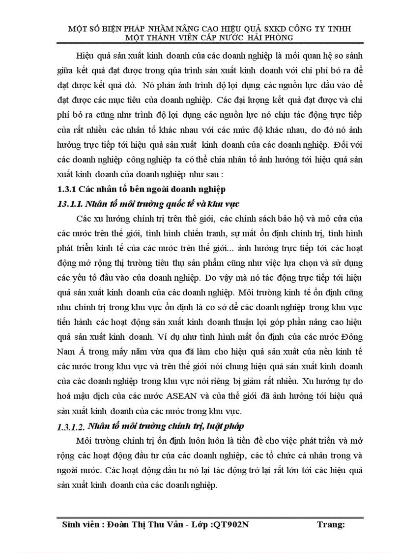 image for page Một số biện pháp nhằm nâng cao hiệu quả sản xuất kinh doanh tại công ty TNHH một thành viên Cấp Nước Hải Phòng