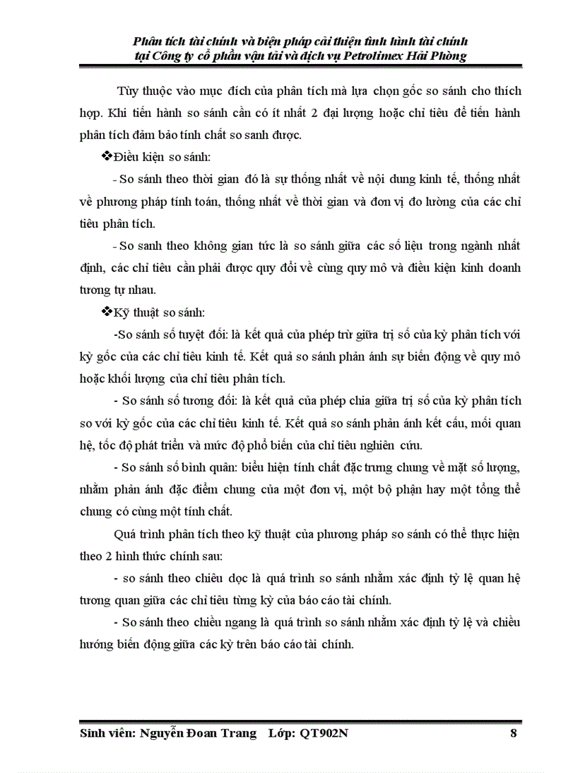 image for page Phân tích tài chính và biện pháp nhằm cải thiện tình hình tài chính tại công ty cổ phần vận tải và dịch vụ Petrolimex Hải Phòng