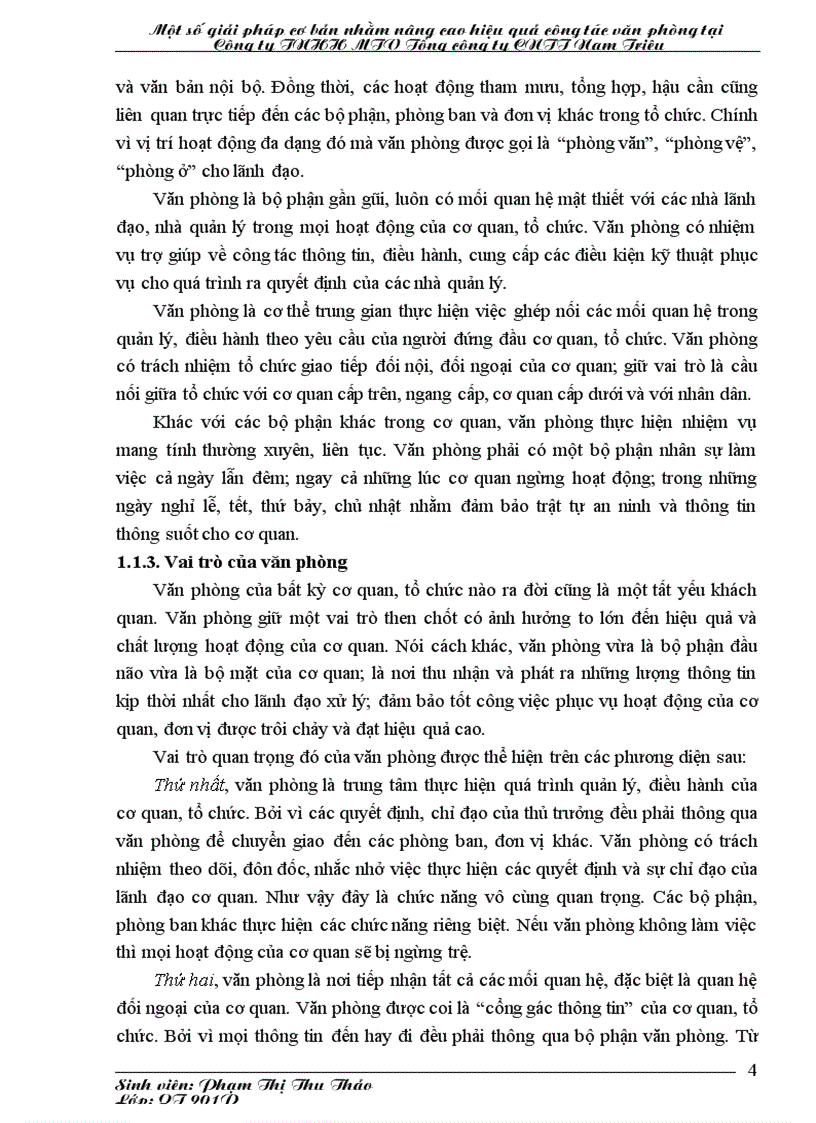 image for page Một số giải pháp cơ bản nhằm nâng cao hiệu quả công tác văn phòng tại Công ty THHH MTV Tổng Công ty CNTT Nam Triệu