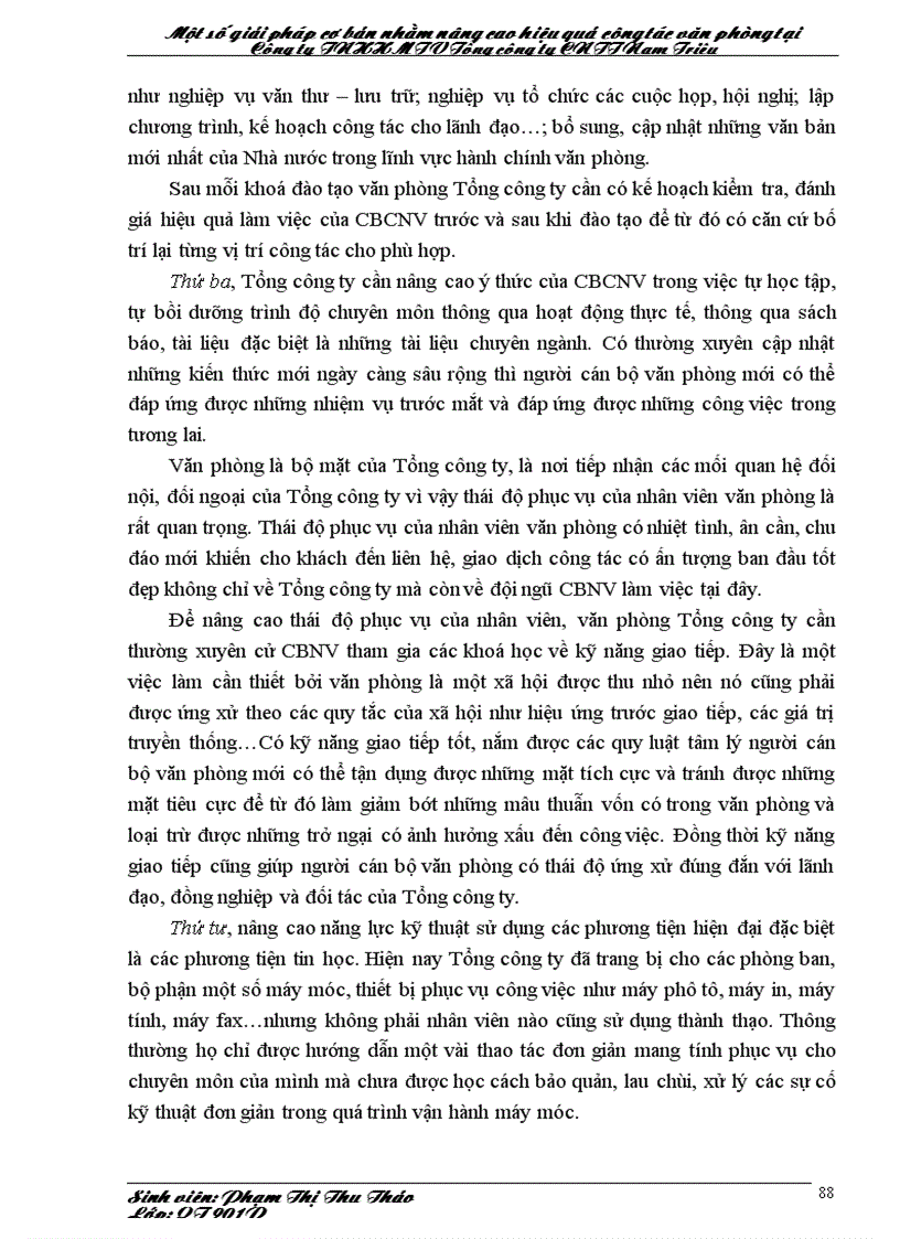 image for page Một số giải pháp cơ bản nhằm nâng cao hiệu quả công tác văn phòng tại Công ty THHH MTV Tổng Công ty CNTT Nam Triệu