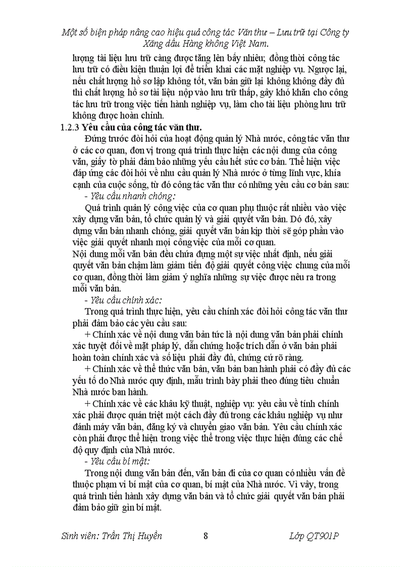 image for page Một số biện pháp nhằm nâng cao hiệu quả công tác Văn thư Lưu trữ tại Công ty Xăng dầu Hàng không Việt Nam