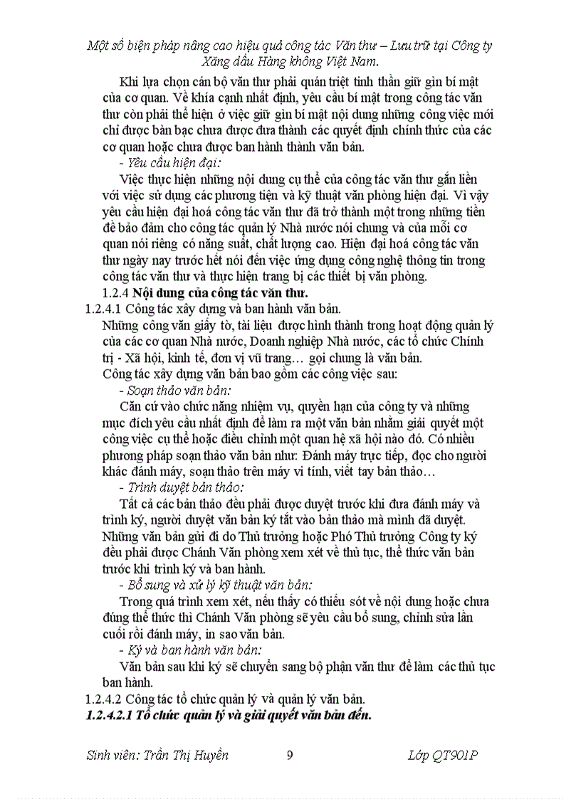 image for page Một số biện pháp nhằm nâng cao hiệu quả công tác Văn thư Lưu trữ tại Công ty Xăng dầu Hàng không Việt Nam