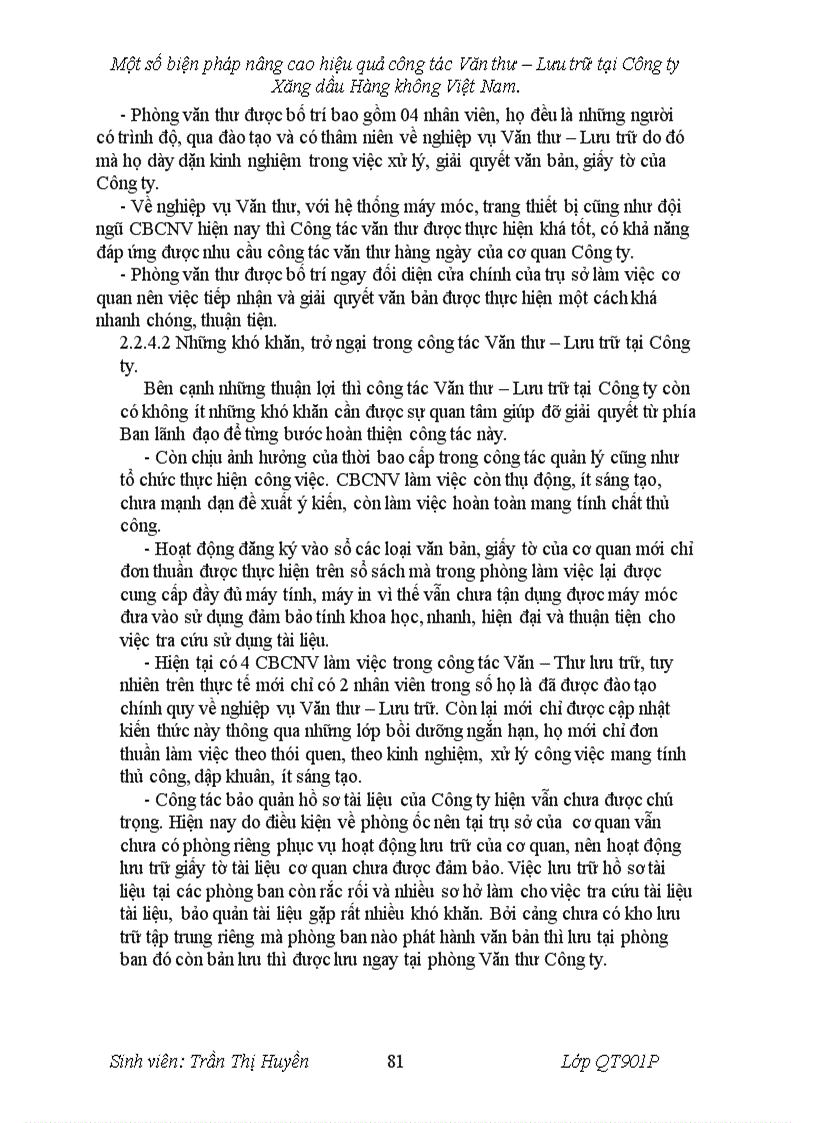 image for page Một số biện pháp nhằm nâng cao hiệu quả công tác Văn thư Lưu trữ tại Công ty Xăng dầu Hàng không Việt Nam