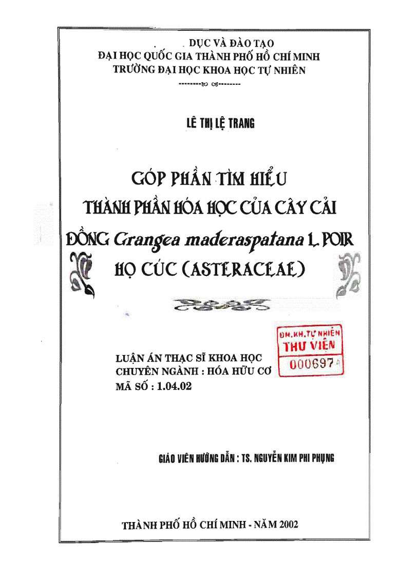 image for page Góp phần tìm hiểu thành phần hóa học của cây cải đồng grangea maderaspatana l poir họ cúc asteraceae