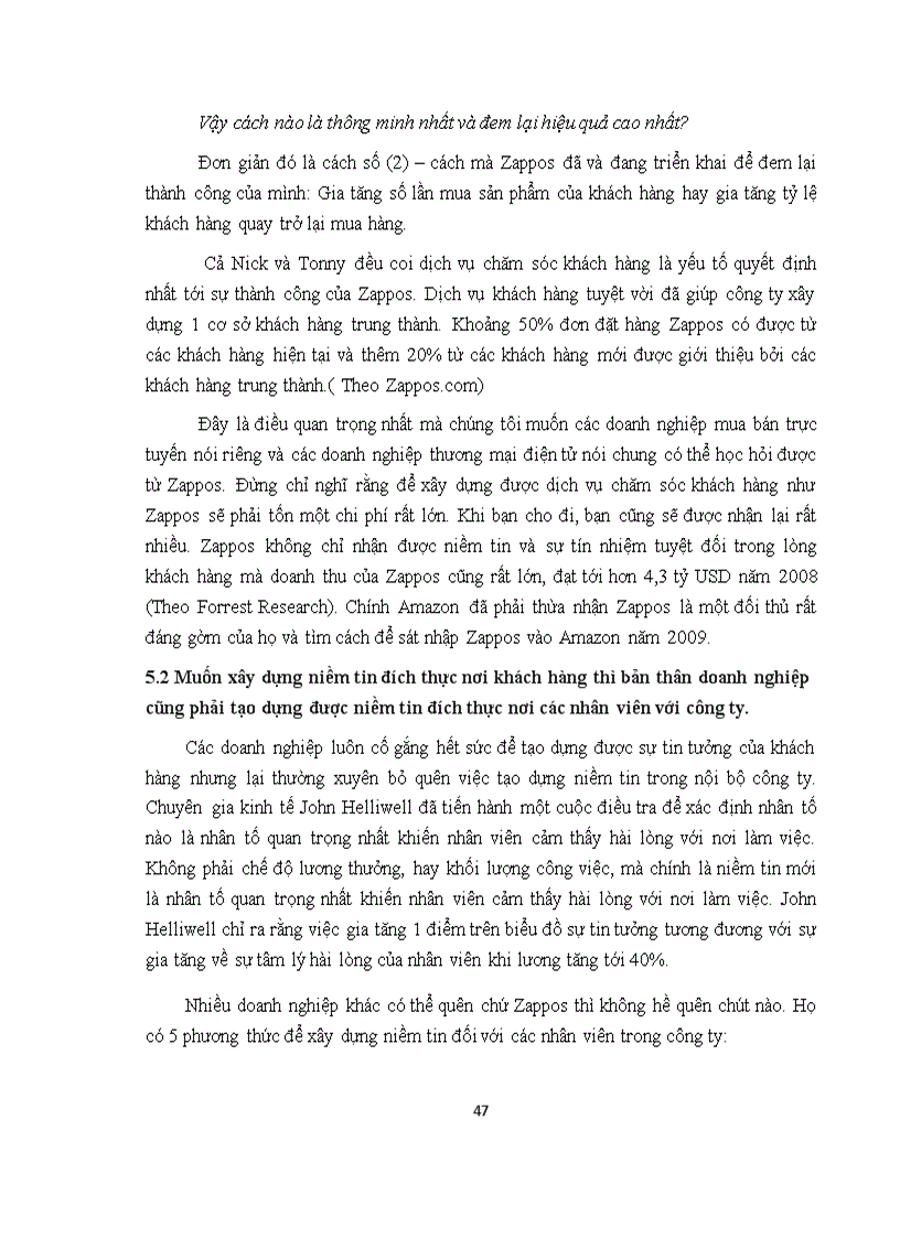 image for page Vai trò lãnh đạo với dịch vụ chăm sóc khách hàng của zappos com