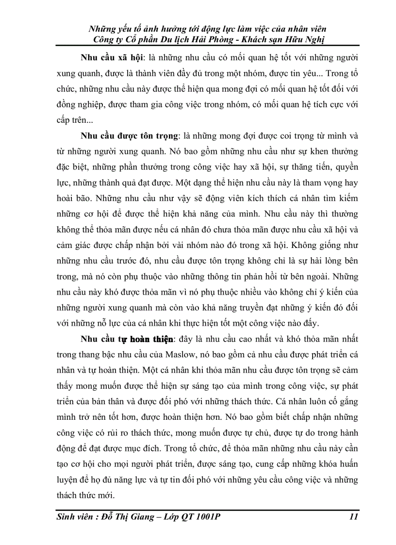 image for page Những yếu tố ảnh hưởng tới động lực làm việc của nhân viên Công ty Cổ phần Du lịch Hải Phòng Khách sạn Hữu Nghị