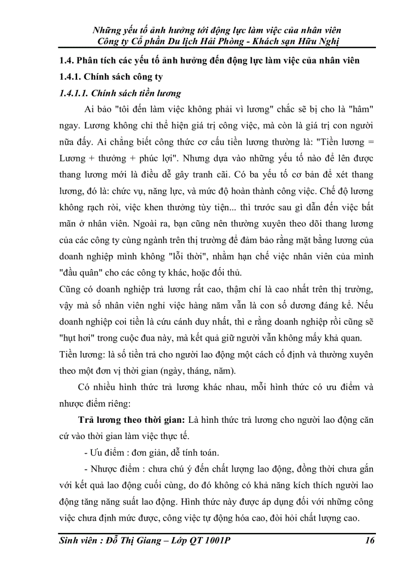 image for page Những yếu tố ảnh hưởng tới động lực làm việc của nhân viên Công ty Cổ phần Du lịch Hải Phòng Khách sạn Hữu Nghị