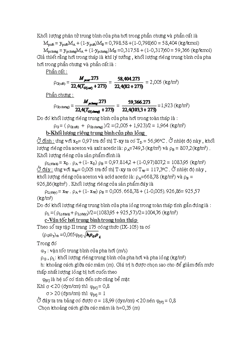 image for page Chưng cất aceton và nước thiết bị mâm chóp25