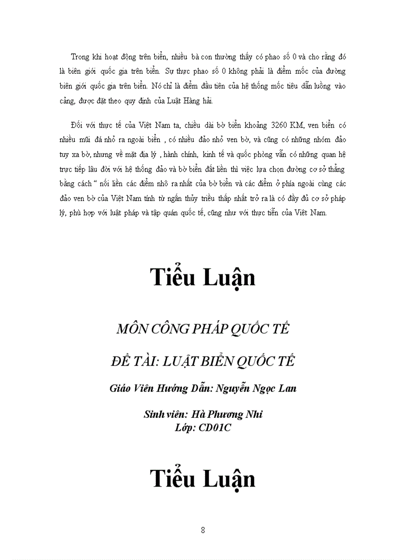 image for page Tiểu Luận Môn công pháp quốc tế Luật biển quốc tế