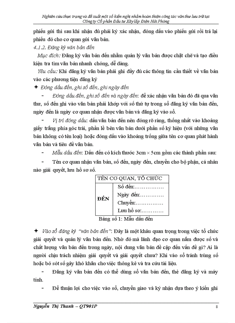 image for page Nghiên cứu thực trạng và đề xuất một số kiến nghị nhằm hoàn thiện công tác văn thư lưu trữ tại Công ty Đầu tư Xây lắp điện Hải Phòng
