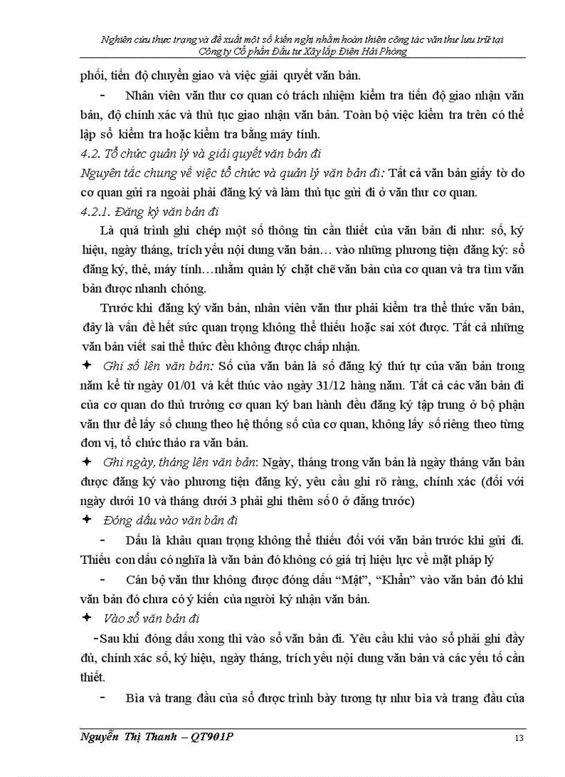 image for page Nghiên cứu thực trạng và đề xuất một số kiến nghị nhằm hoàn thiện công tác văn thư lưu trữ tại Công ty Đầu tư Xây lắp điện Hải Phòng