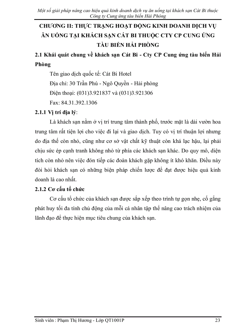 image for page Một số giải pháp nâng cao hiệu quả kinh doanh dịch vụ ăn uống tại khách sạn Cát Bi thuộc Công ty Cung ứng tàu biển Hải Phòng