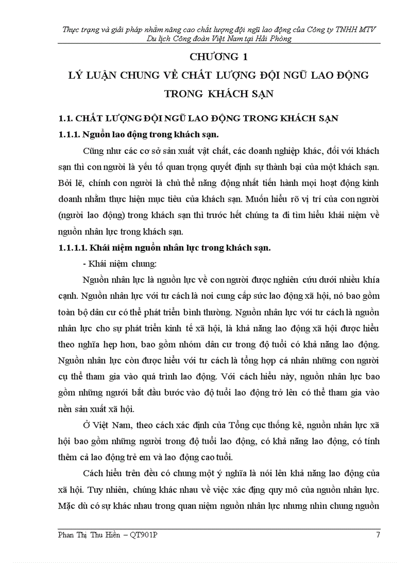 image for page Thực trạng và giải pháp nhằm nâng cao chất lượng đội ngũ lao động của Công ty TNHH MTV Du lịch Công đoàn Việt Nam tại Hải Phòng
